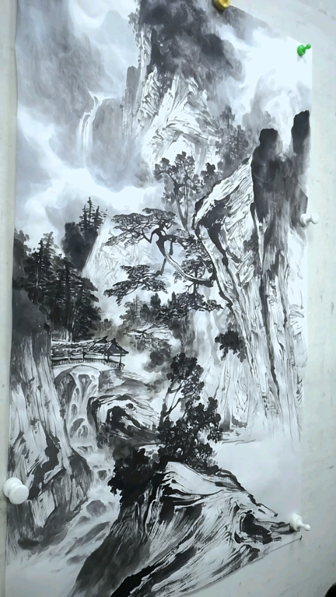 闲时煮茶落暑天#国画教学 #山水画#林文瑞作品