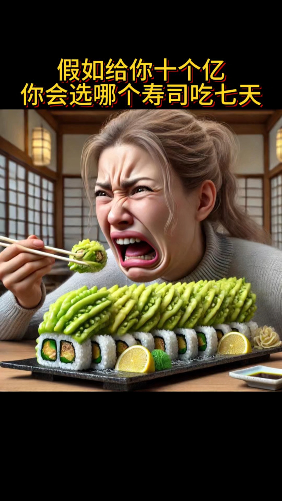 假如给你十个亿，你会选哪个寿司吃七天？