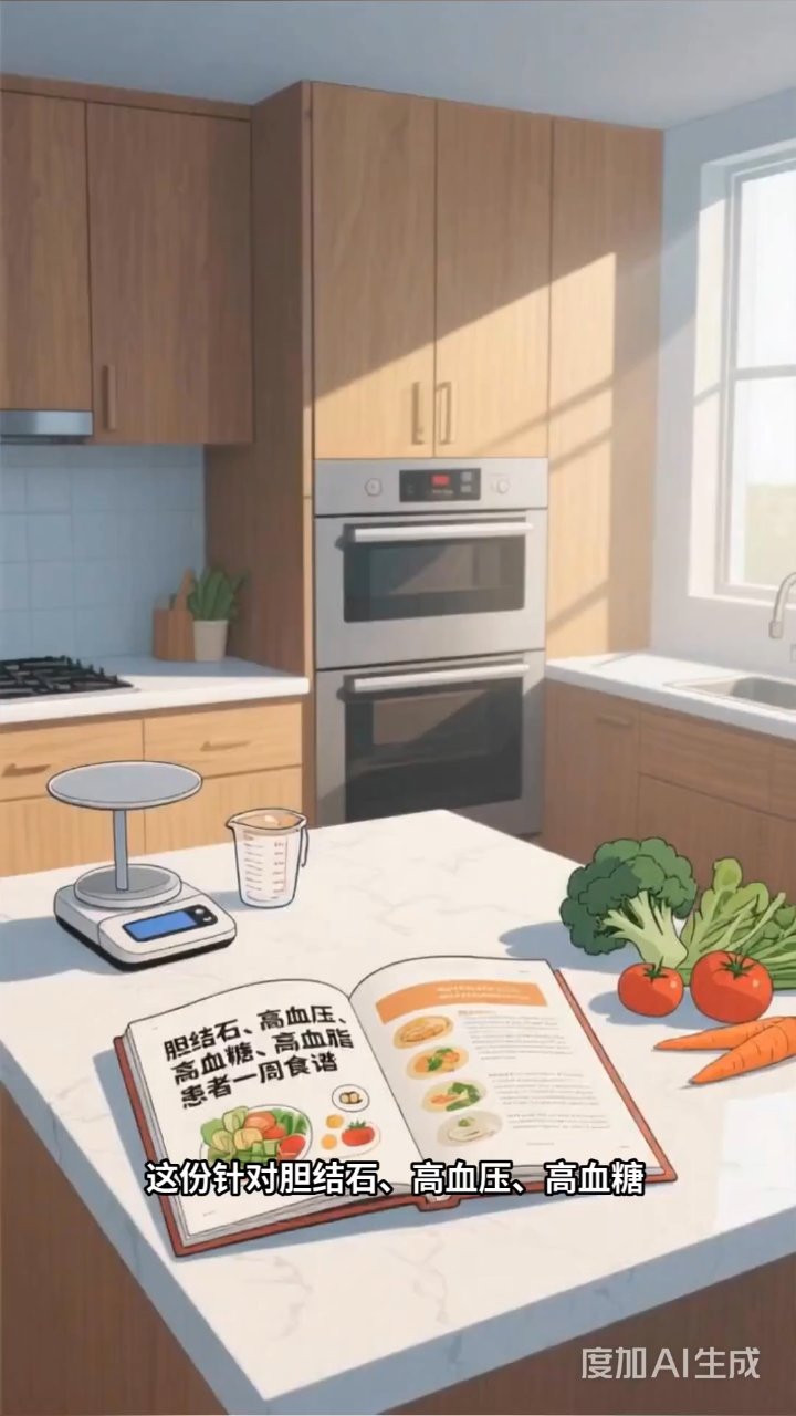 三高胆结石患者一周食谱,低盐低脂吃出健康来