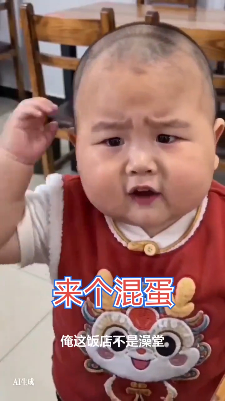 来个混蛋?小胖登瞎报菜名还理直气壮直接气走顾客 #萌娃 #小胖登