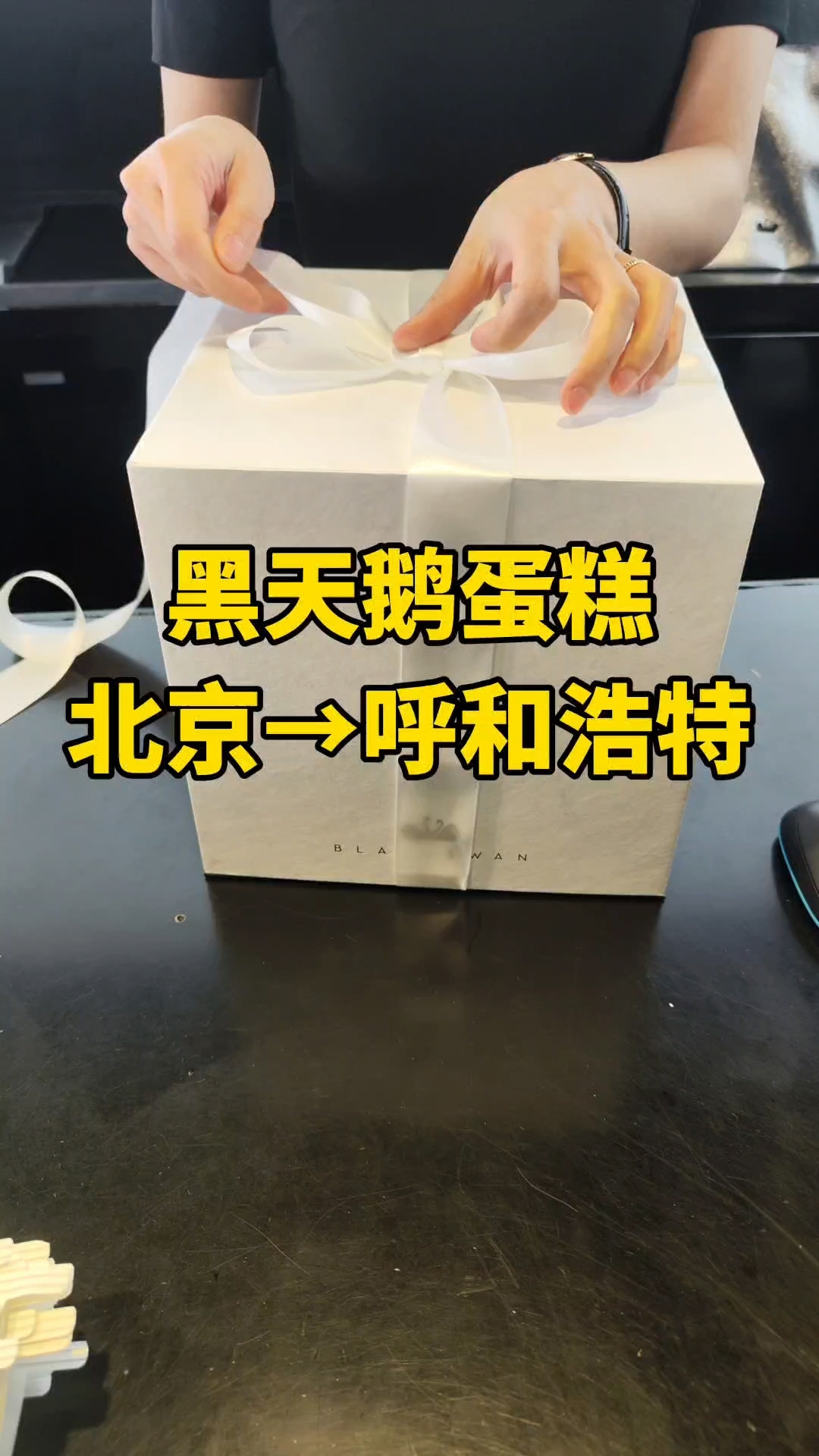 北京送呼和浩特 跑腿跨城送黑天鹅蛋糕