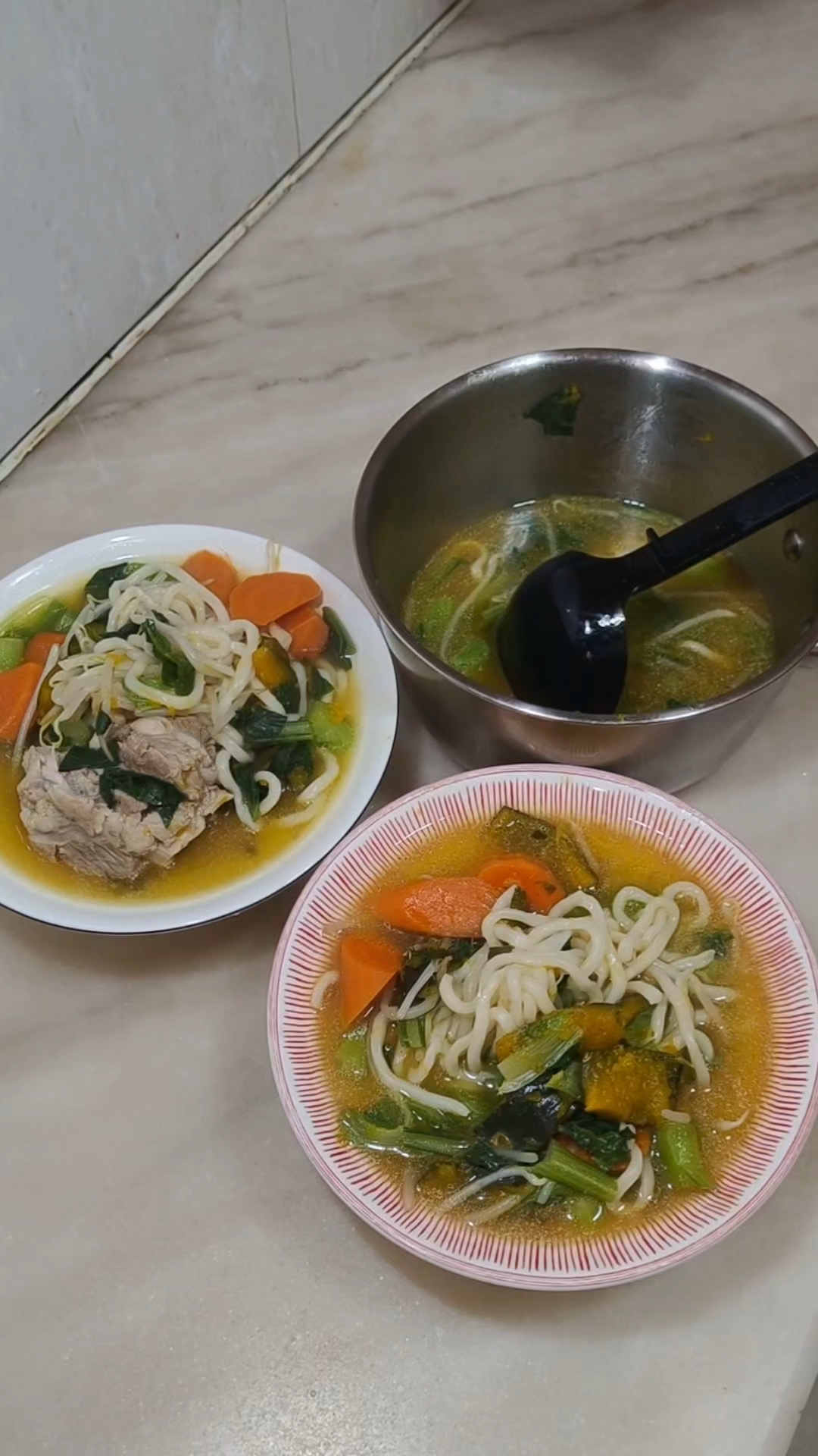 94岁老爸日常午饭/蔬菜面#适合老人的饮食 #全职八年