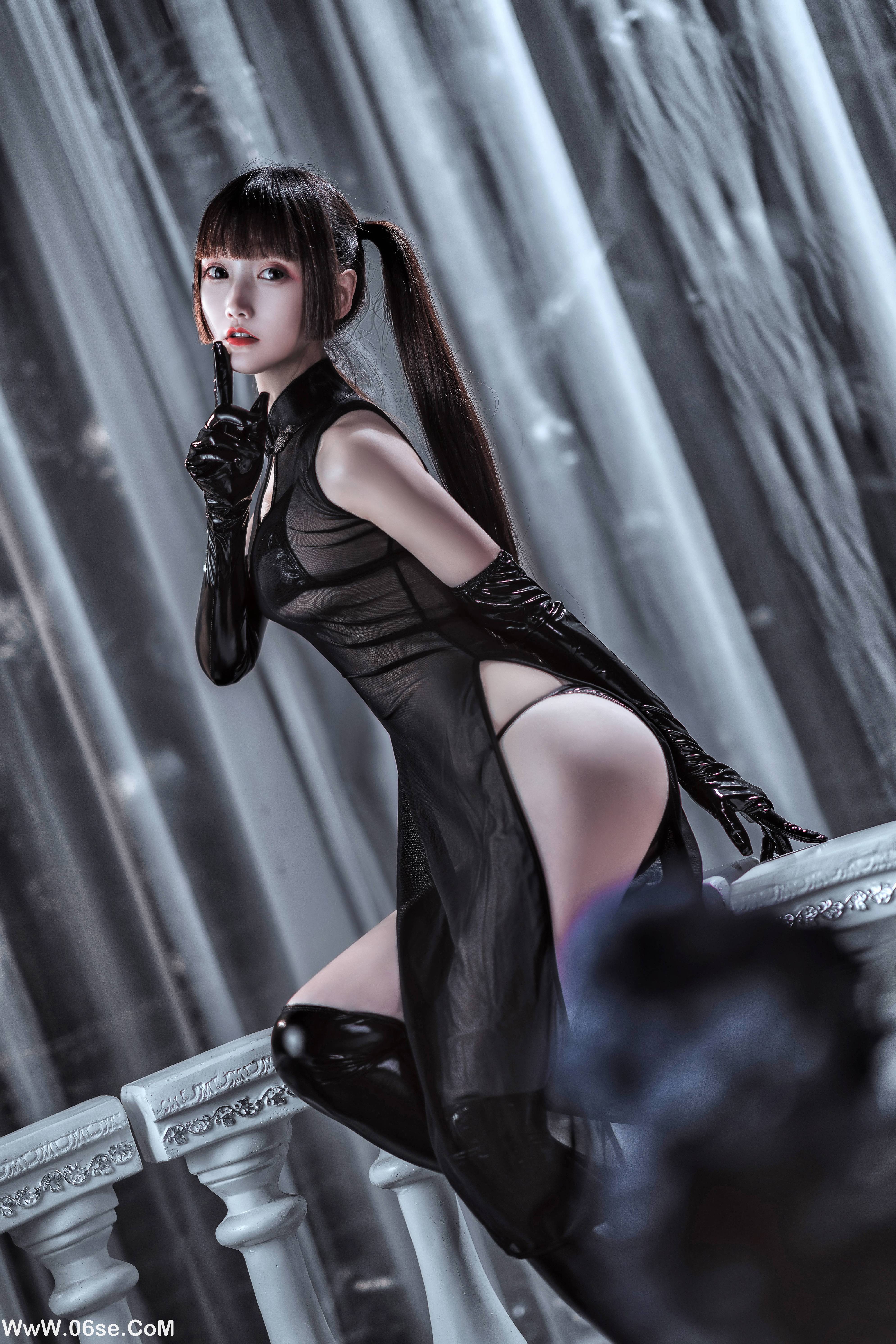 图片[5]-星野咪兔 NO.013 – 透视网纱旗袍[89P2.02G]-六色网
