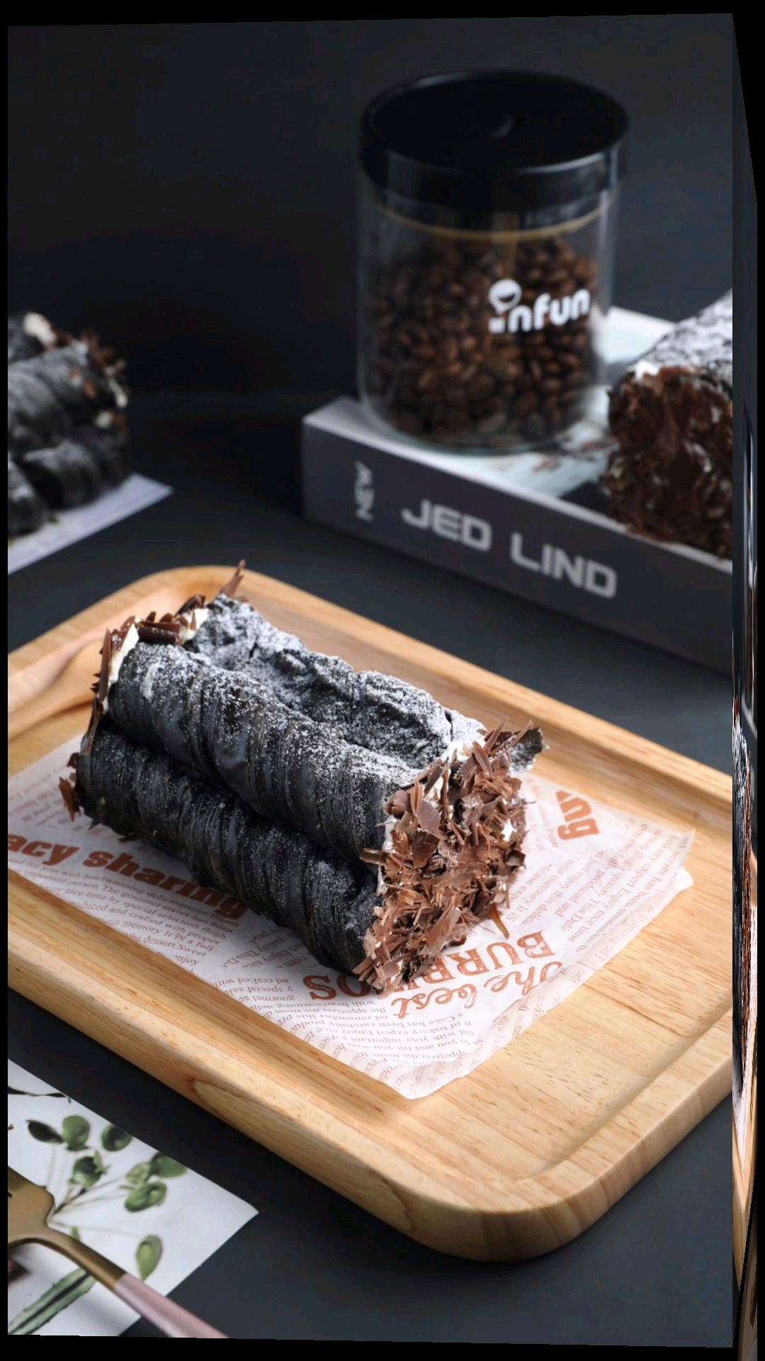 巧克力竹炭面包