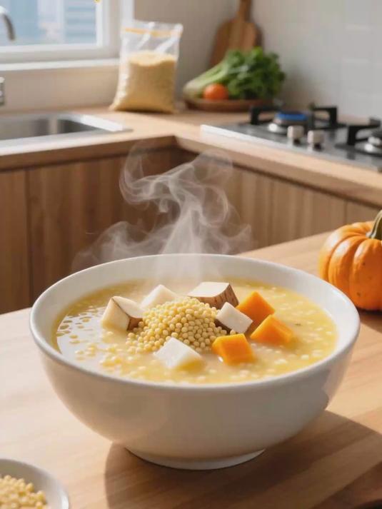 护脾 “养胃粥”:小米 + 山药 + 南瓜,胃和不胀