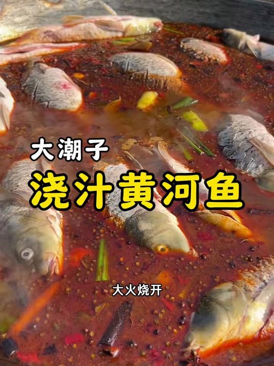 乡村大锅菜一道浇汁黄河鱼