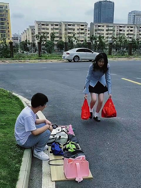可折叠买菜小拉车便携购物车布袋 可提挎轻便收纳包家用取快递拖车#省心宝藏好物#