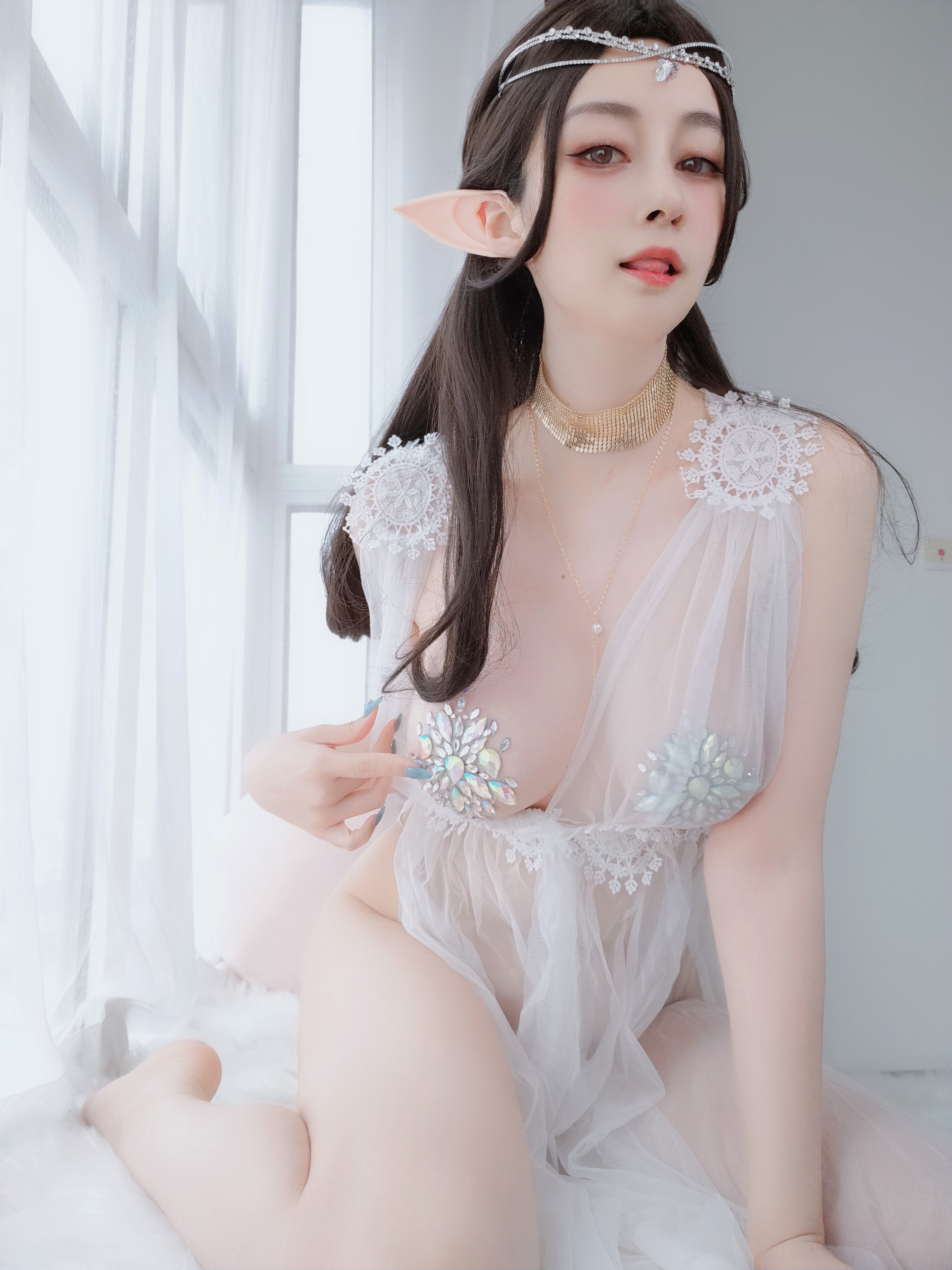 图片[8]-Coser小姐姐白银 NO.038 – 精灵宝石内衣 [70P164M]-六色网