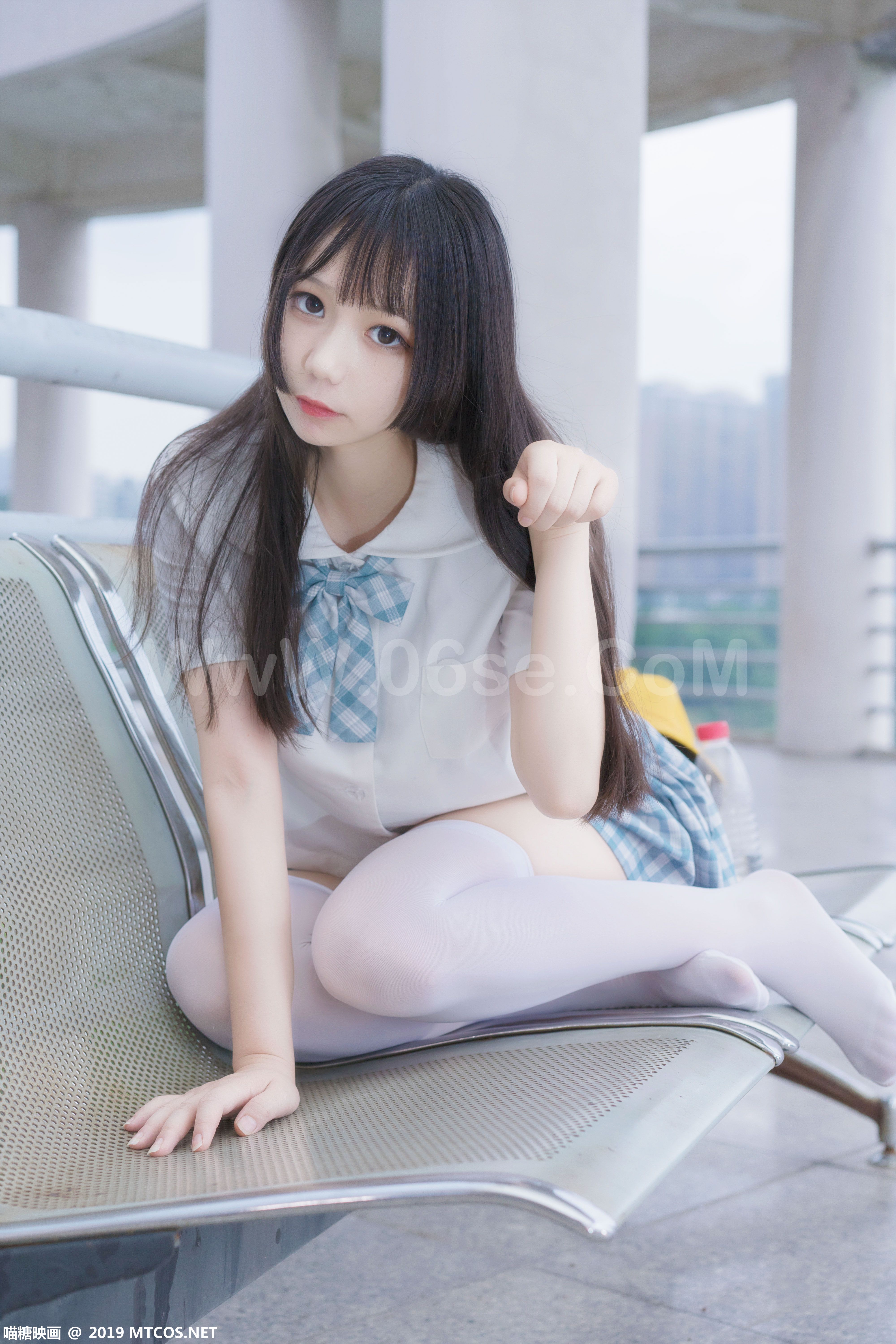 图片[38]-[MTCos] 喵糖映画 Vol.015 半度度度喵 白丝格子裙-六色网