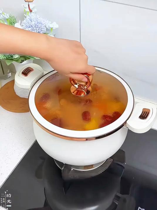 奥克斯陶瓷内胆珐琅多用途省时炖肉煲汤炖粥平替高压锅!
