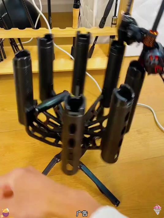 路亚加特林旋转支架路亚竿钓鱼竿收纳架落地式多功能展示架