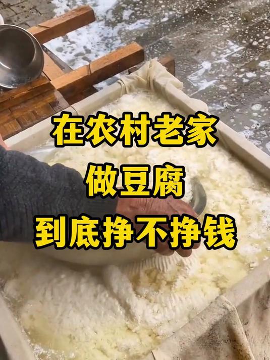 在农村老家做豆腐，到底挣不挣钱，看完这个视频你就明白了