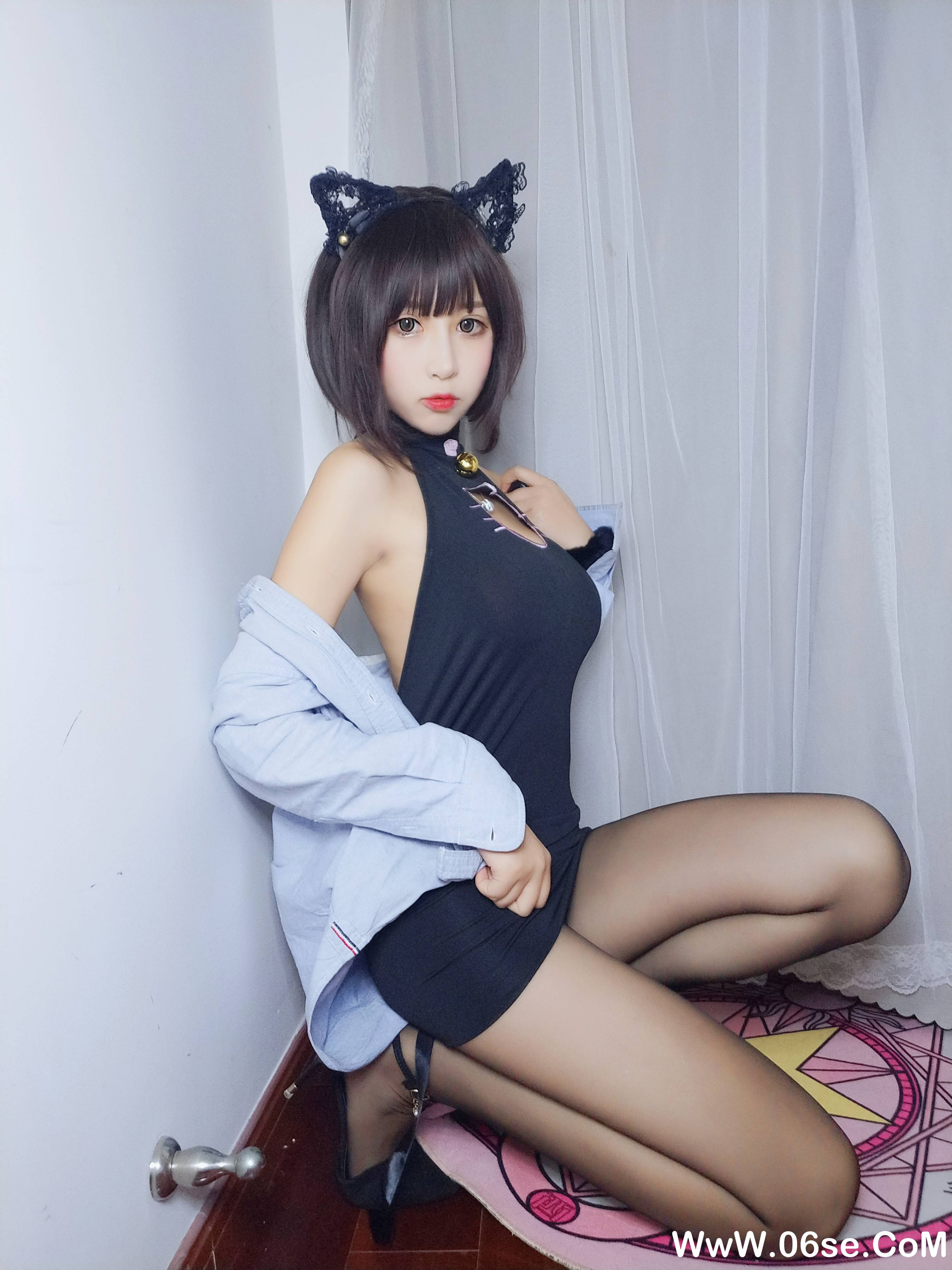 图片[5]-黑米粥 NO.012 – 露背猫咪 [6P+2V94M]-六色网