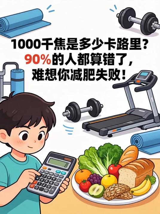 1000千焦是多少卡路里?90%的人都算错了,难怪你减肥失败!