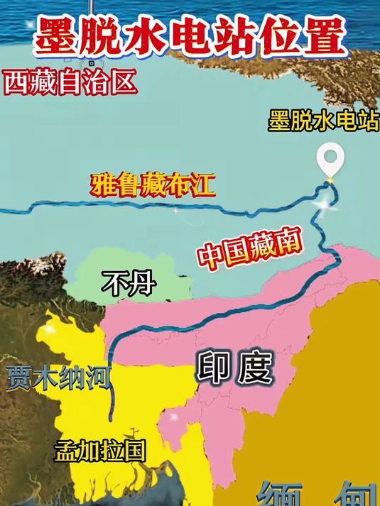 墨脱水电站位置