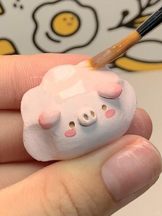 猪猪饺子教程版Das得仕白色石塑粘土