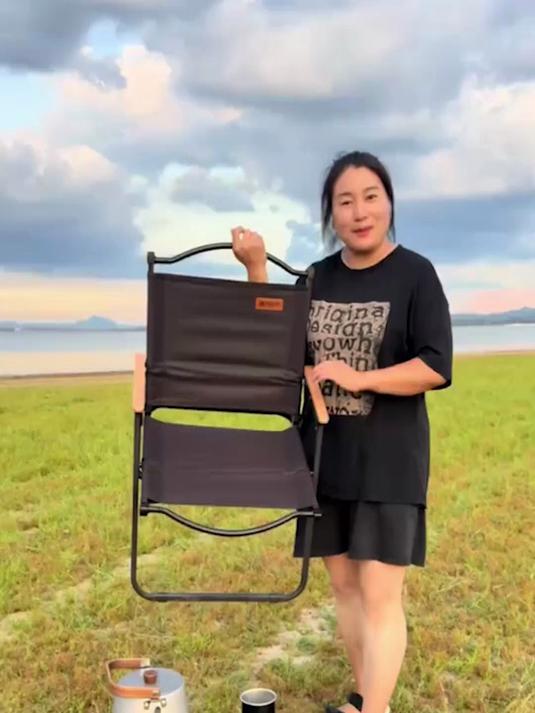 户外露营神器克米特椅！便携折叠椅带靠背，野餐钓鱼沙滩凳子，承重强坐着稳，收纳方便，自驾徒步