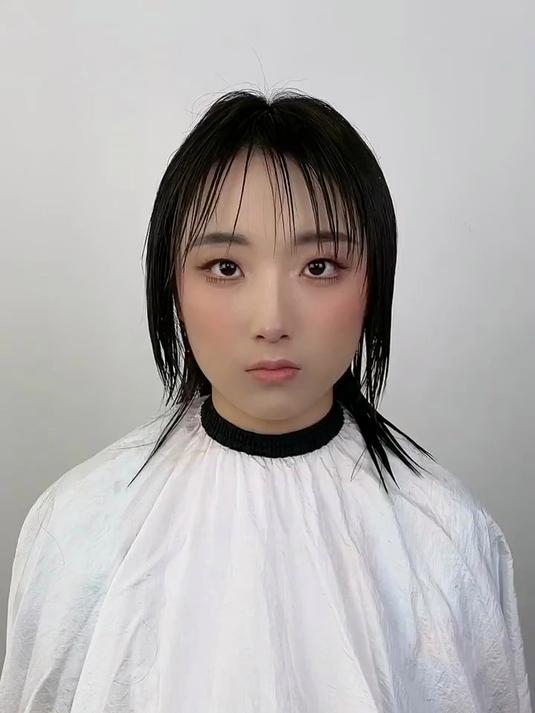 日系剪裁 高层次鲻鱼头 裁剪教程1 前发区