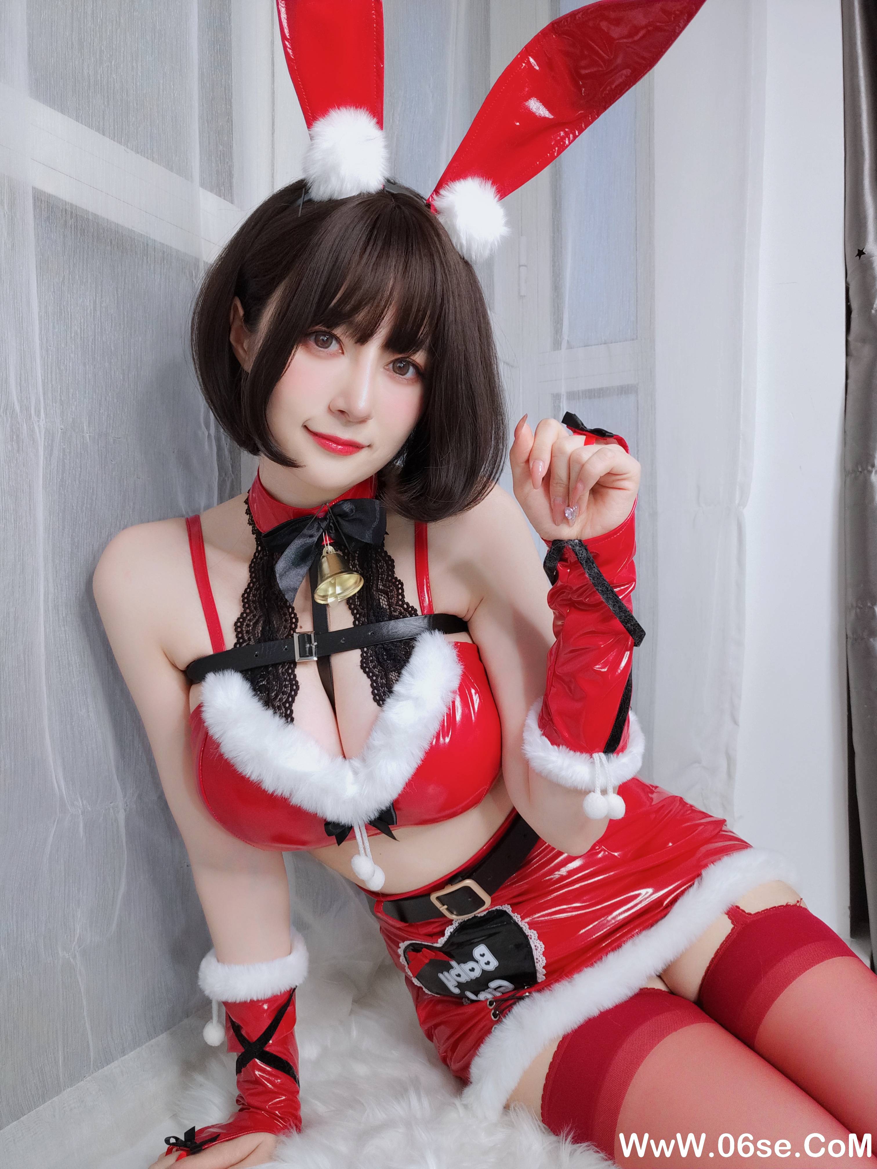 图片[13]-Coser小姐姐白银 NO.160 — Christmas Bunny [50P138M]-六色网