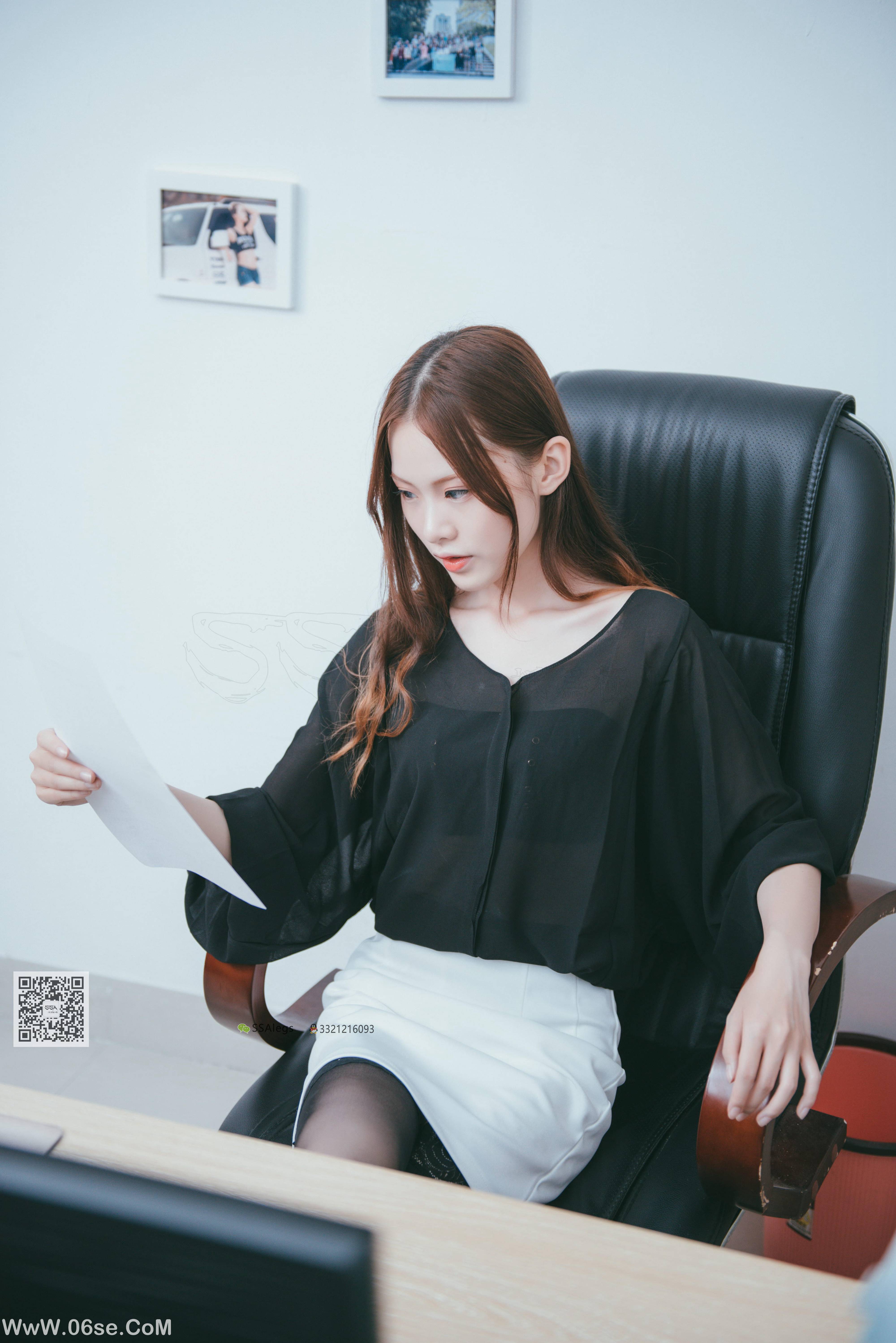 图片[2]-[SSA丝社] NO.001 办公室职业装《绫》长筒黑丝[98P688M]-六色网