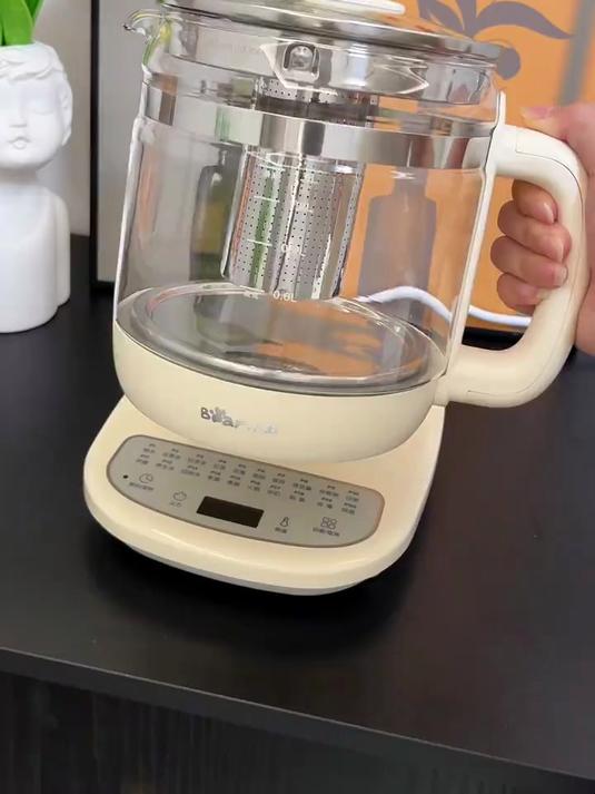 小熊(Bear)养生壶 煮茶壶 恒温水壶 保温烧水一体电热水壶花茶壶 316L不锈钢 1.