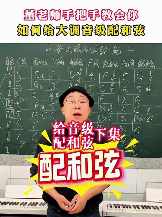 手把手教会你如何给F和G大调音级编配和弦下集