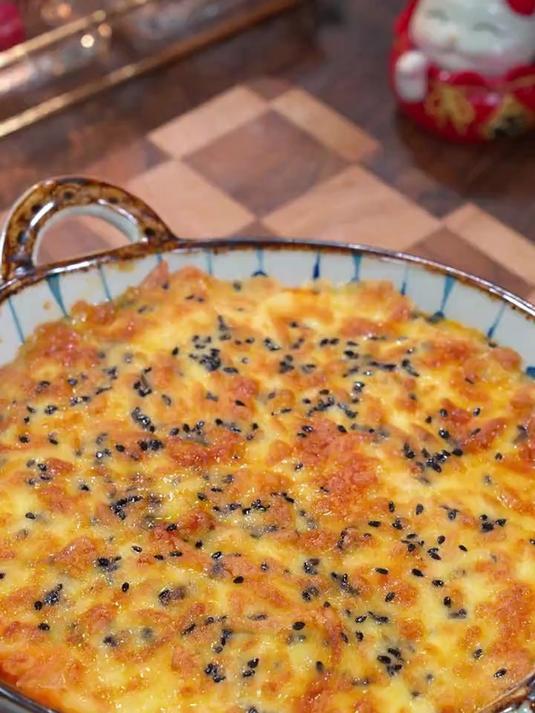 芝士焗红薯在家用空气炸锅就可以做