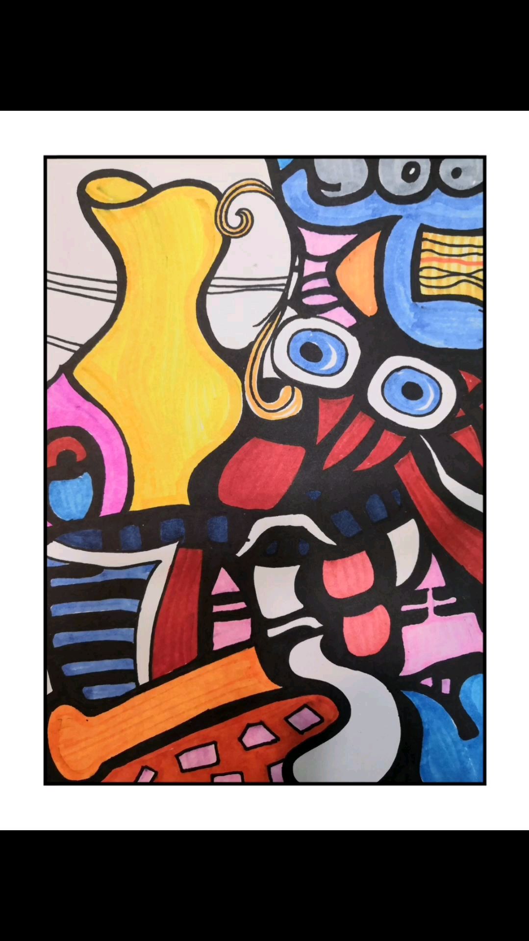 抽象类色线条彩装饰画