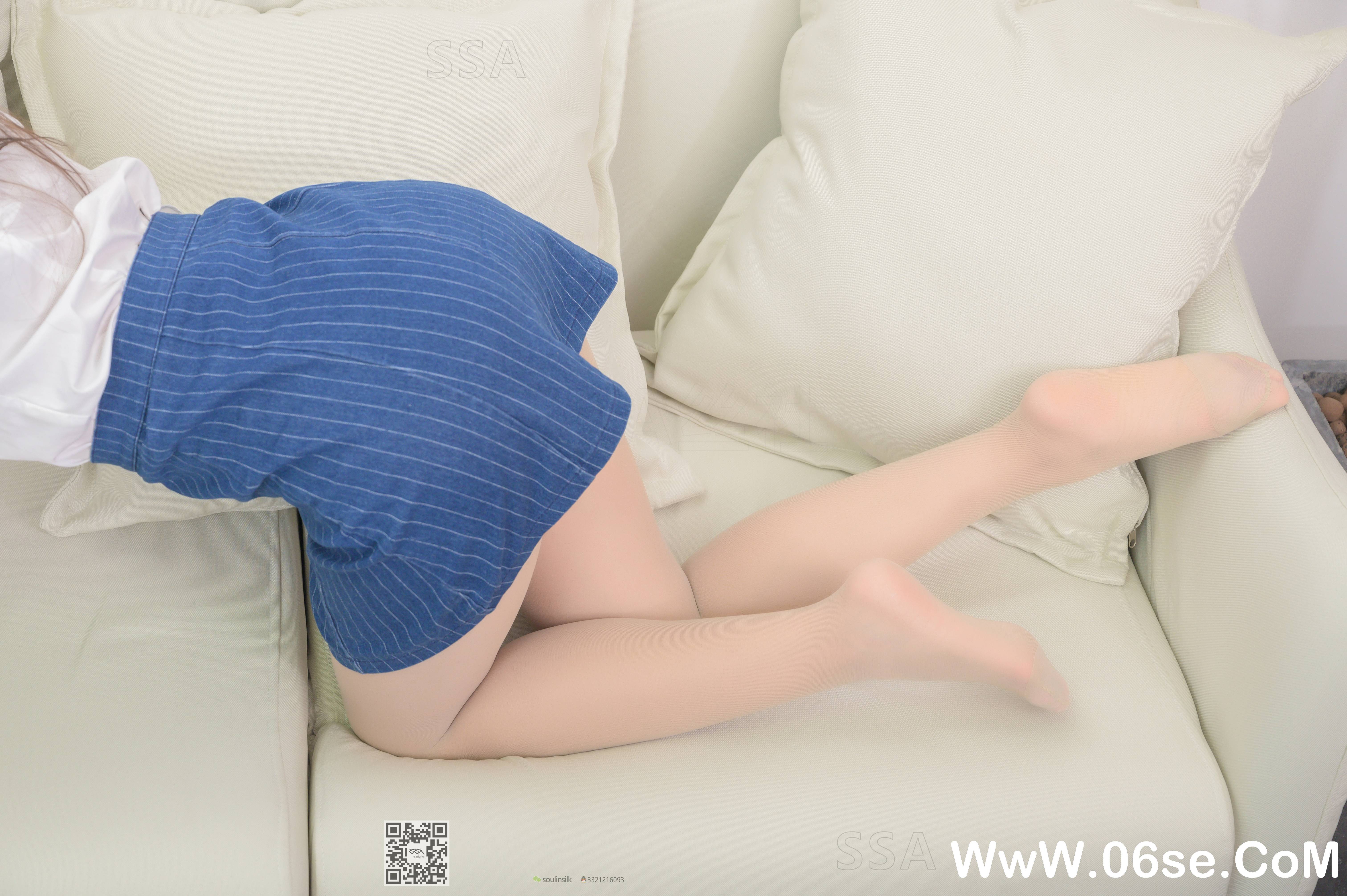 图片[124]-[SSA丝社] NO.192 小鹿 蓝色条纹裙穿搭示范[160P2.72G]-六色网