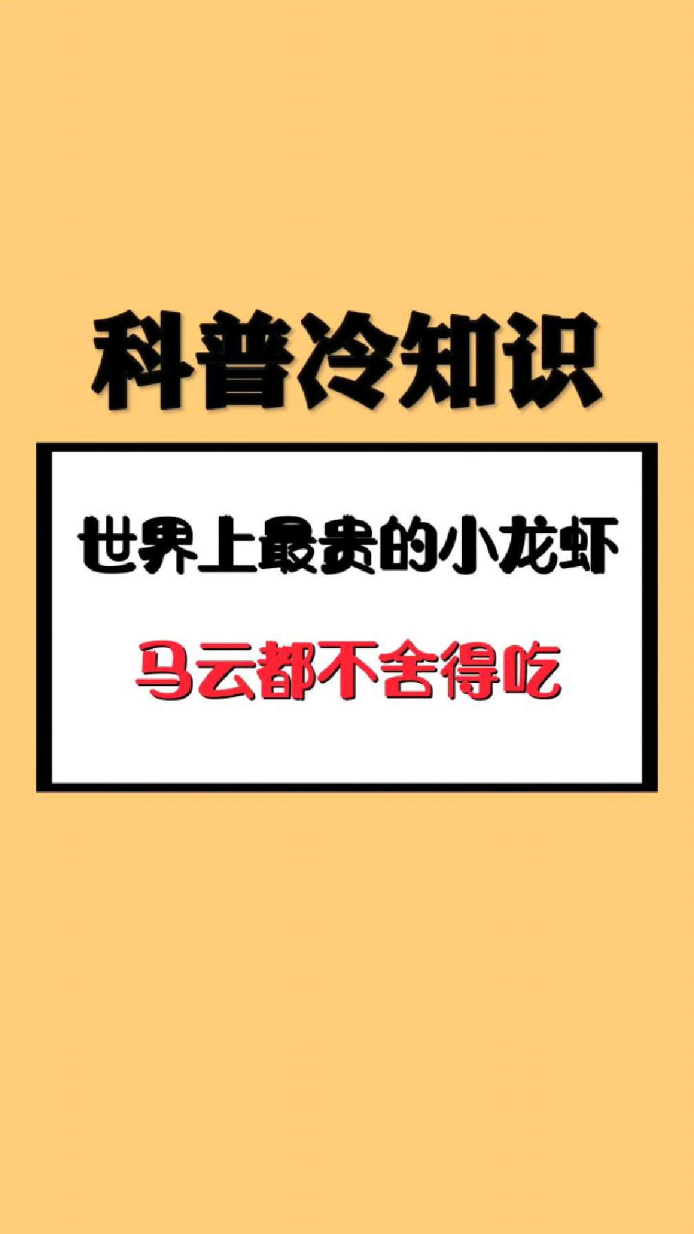 世界上最贵的小龙虾,马云都不舍得吃