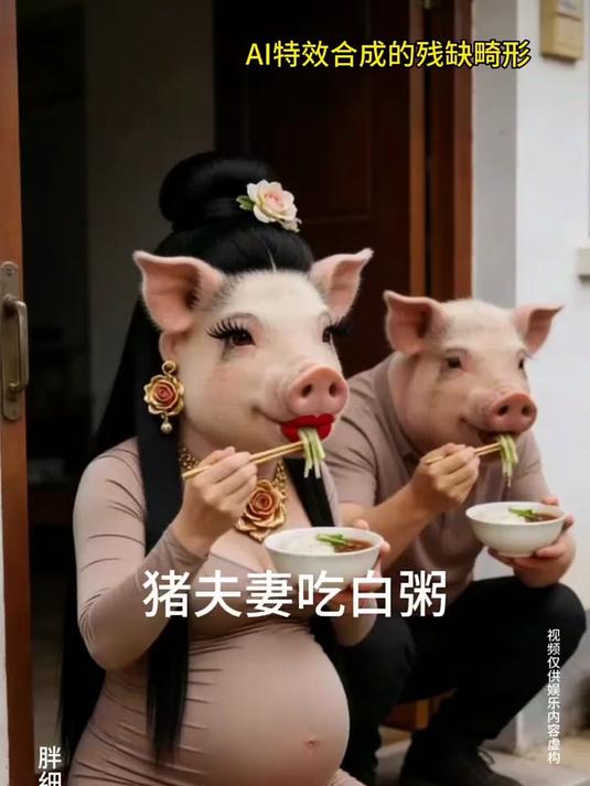 猪夫妻吃白粥