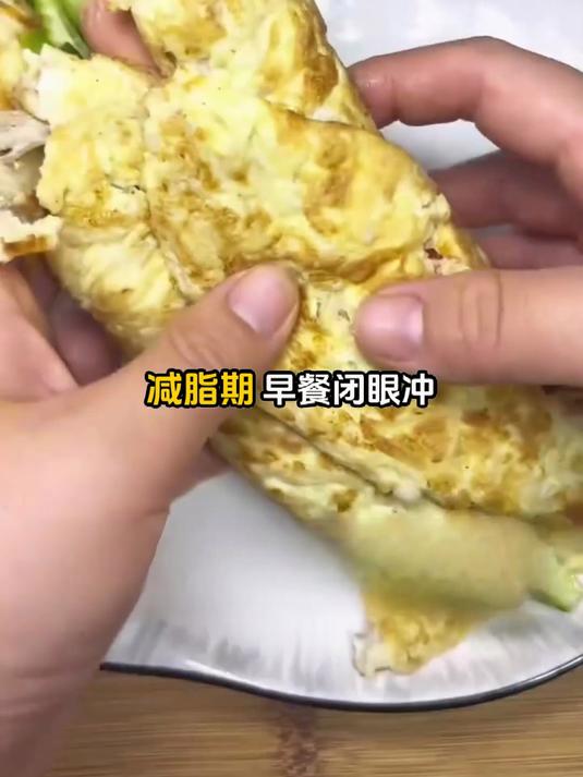 5分钟快手饼，金针菇鸡蛋饼减脂超适配