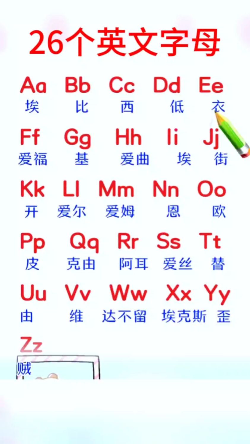 #26个英文字母