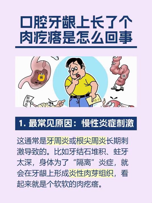#马上健康过大年#口腔牙龈上长了个肉疙瘩是怎么回事