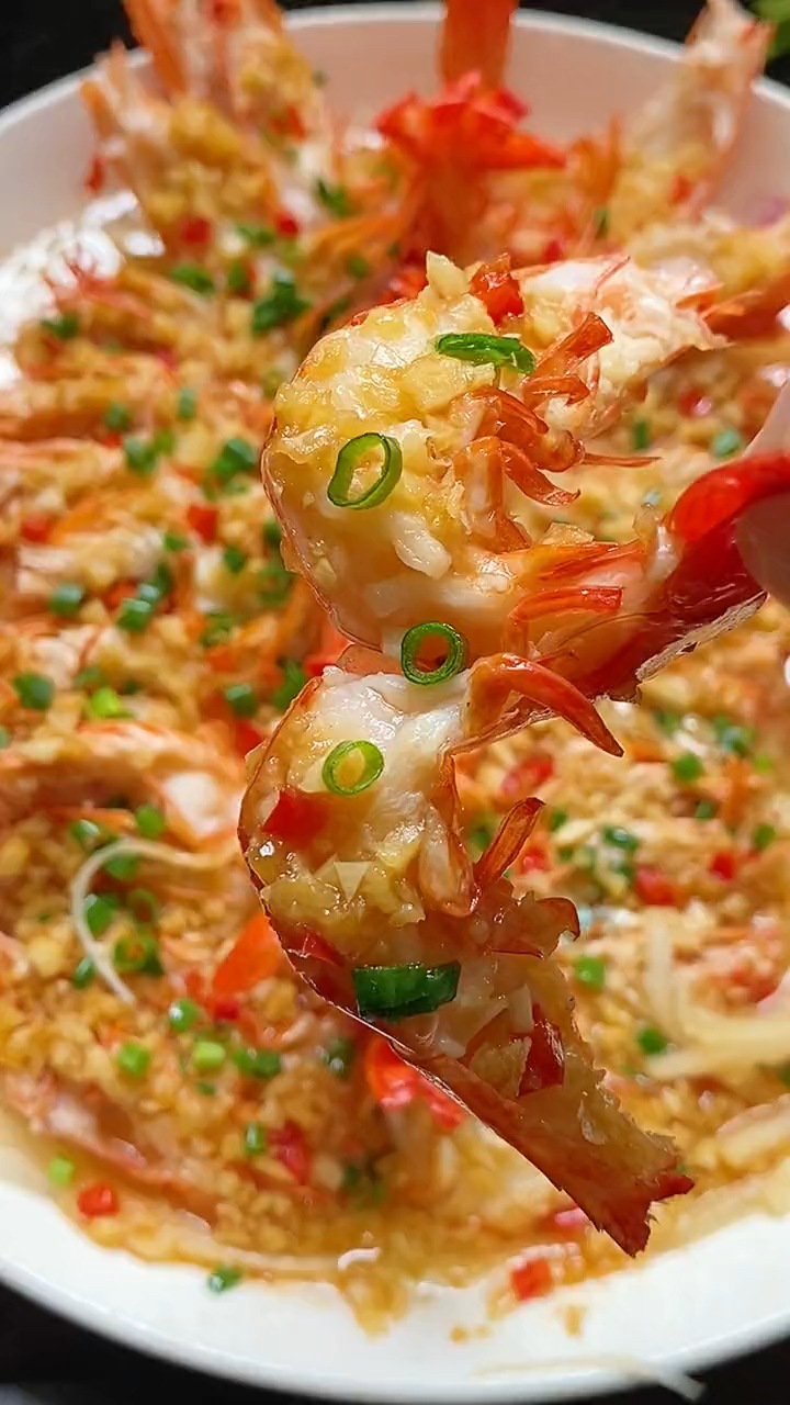 蒜蓉蒸大虾的做法步骤