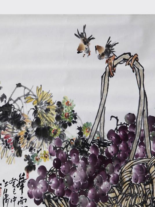 名家作品写意花鸟画国画葡萄欣赏
