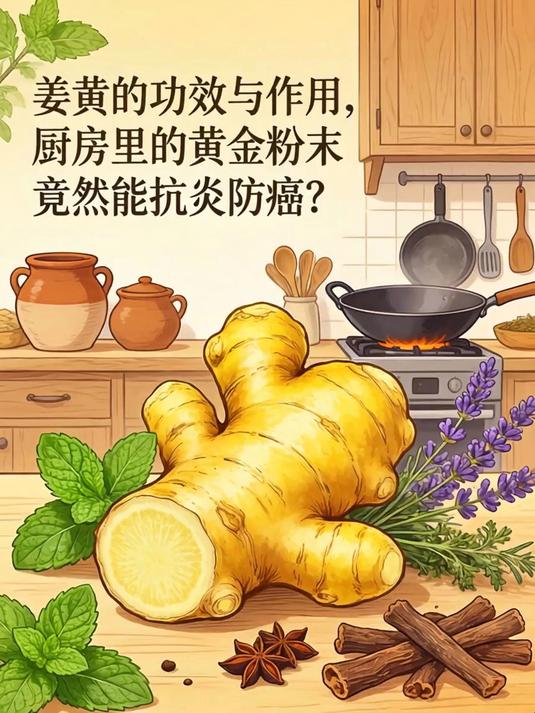 姜黄的功效与作用,厨房里的黄金粉末竟然能抗炎防癌?
