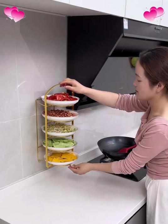 迷你厨房备菜架:小身材大容量,台面立显整洁