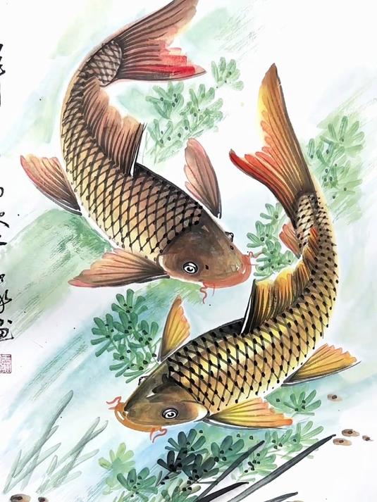 国画鱼绘画教学