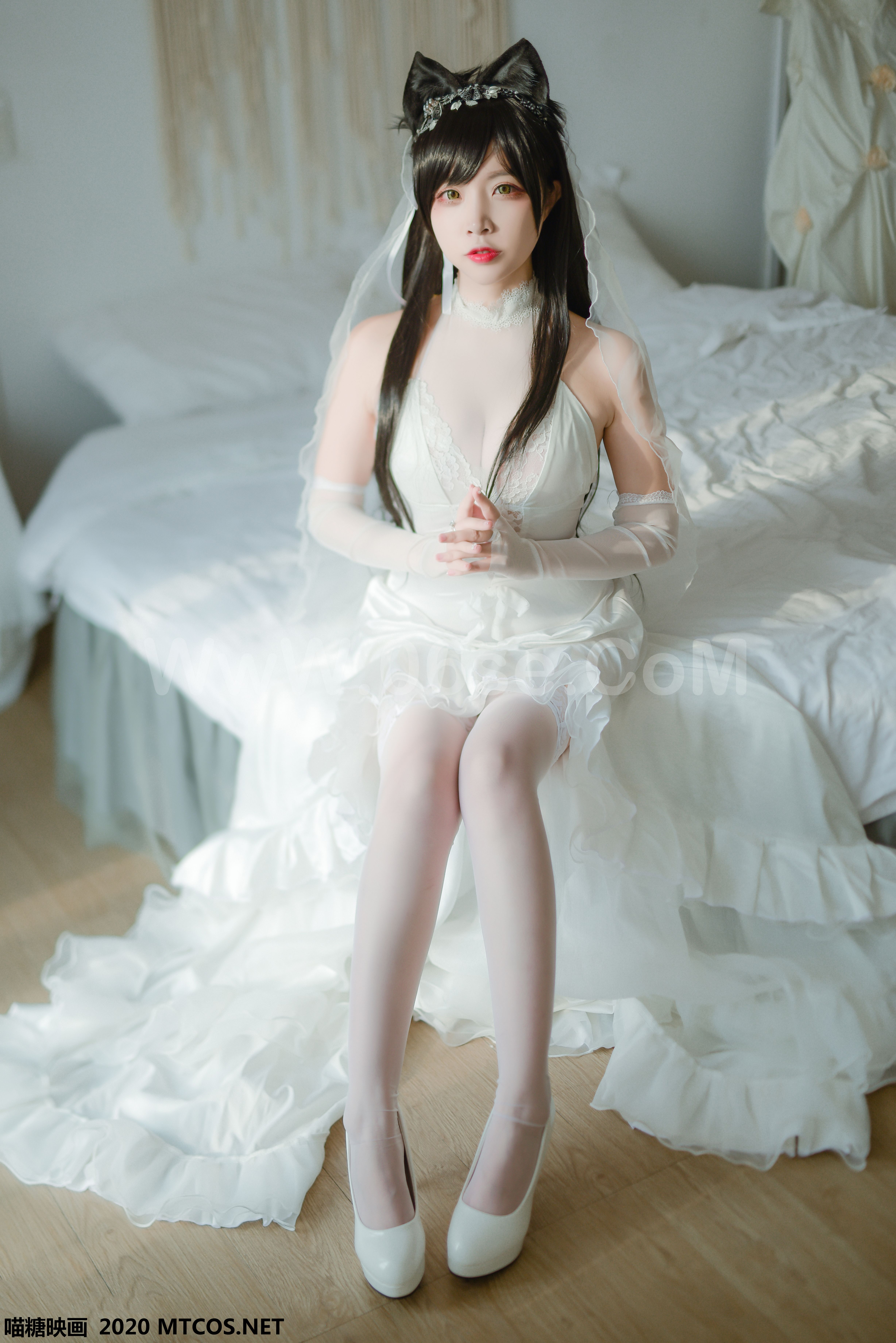 图片[36]-[MTCos] 喵糖映画 Vol.100 二佐Nisa 婚纱爱宕-六色网
