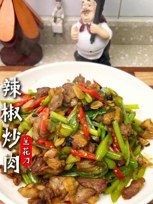 辣椒炒肉家常做法，巨香下饭#美食##家常菜教程##搞笑厨房##辣椒炒肉#