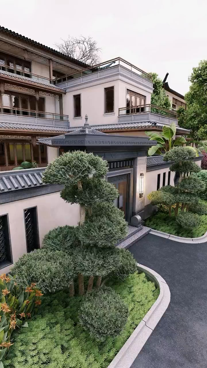 典雅,大气的复古中式庭院