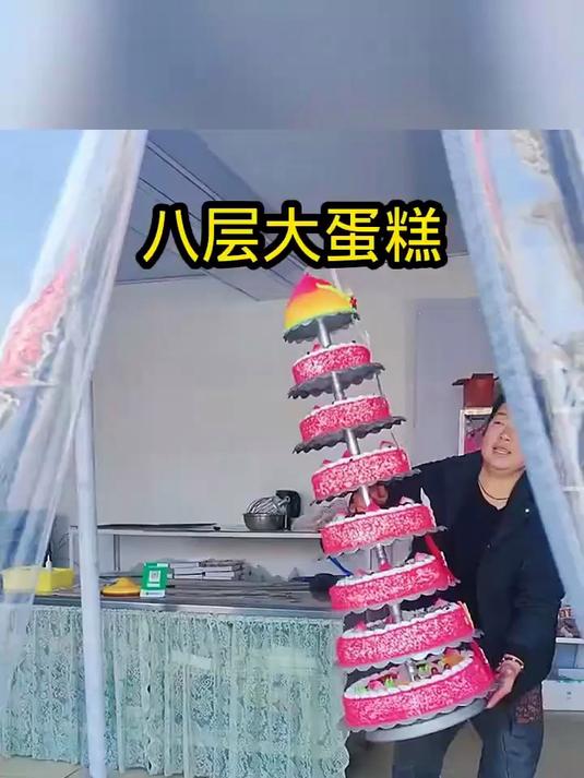 八层大蛋糕，这也太大了吧！