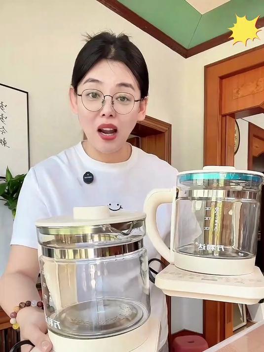 25新款多功能养生壶 万利达高硼硅玻璃恒温煮茶壶2L电热水壶