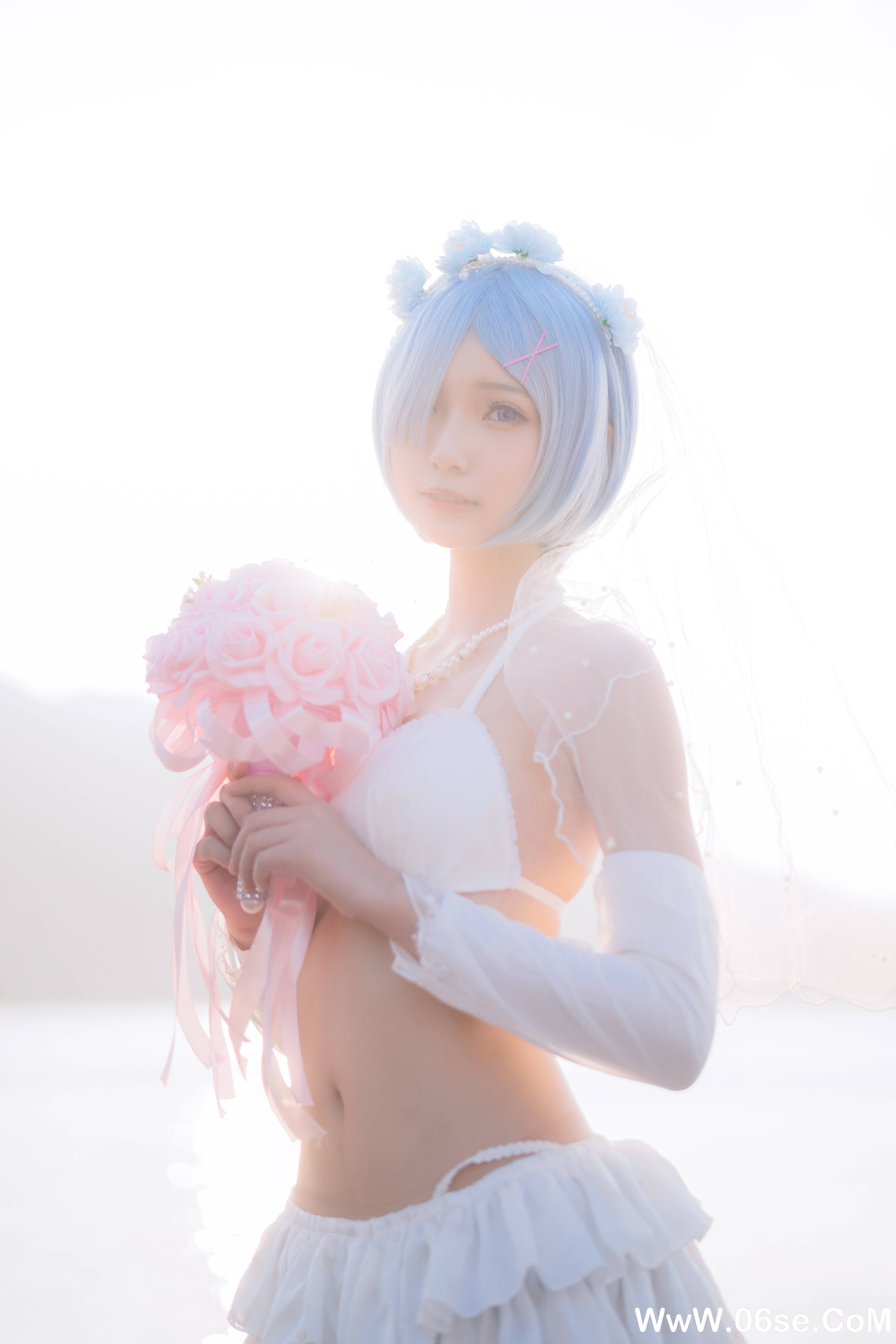 橙喵 NO.002 — 蕾姆 比基尼花嫁 [21P197M]-六色网