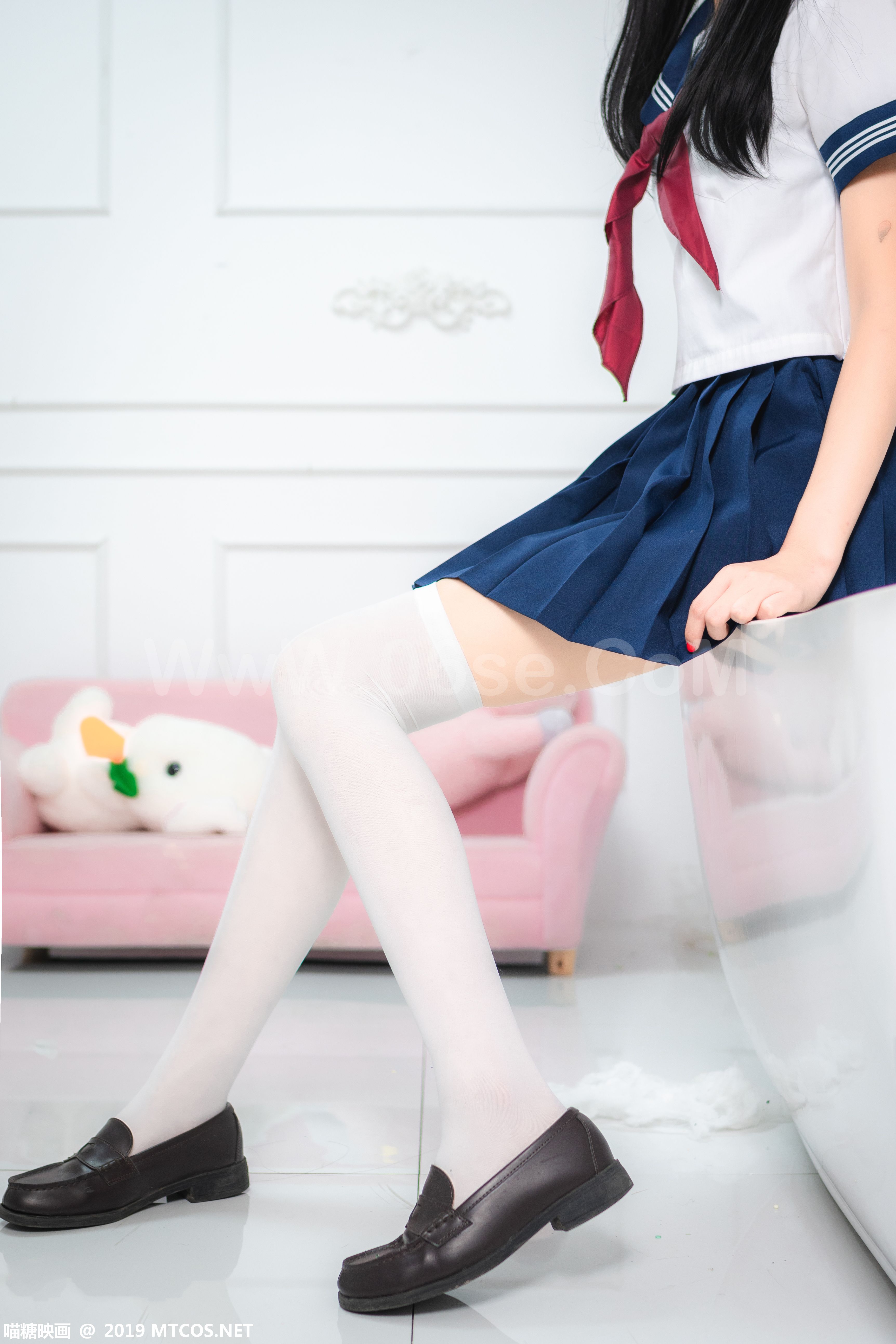 图片[14]-[MTCos] 喵糖映画 Vol.012 蓝白水手服-六色网