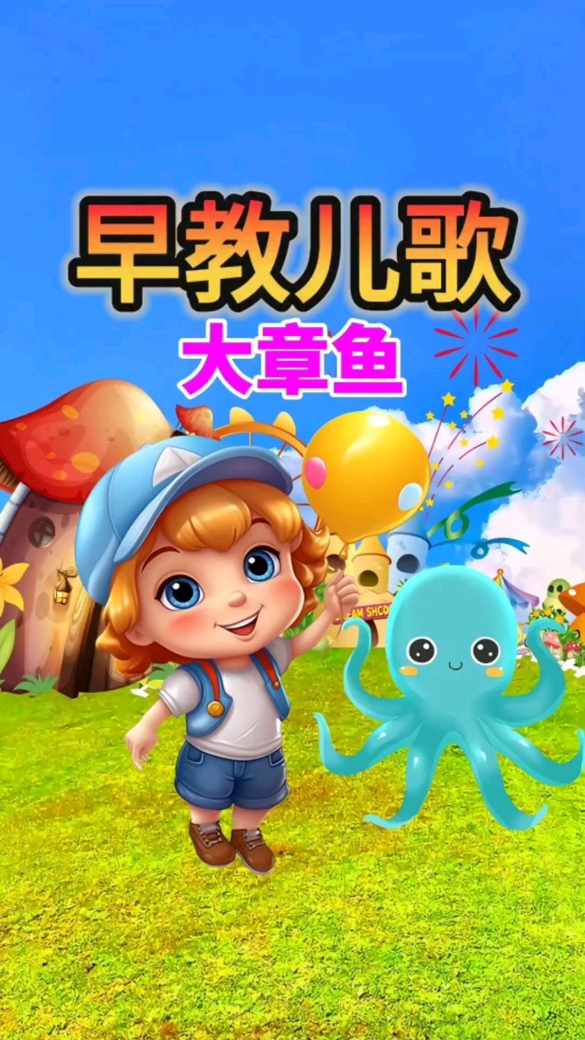 0到3岁早教启蒙动画儿歌 大章鱼 幼儿语言启蒙 益智动画片