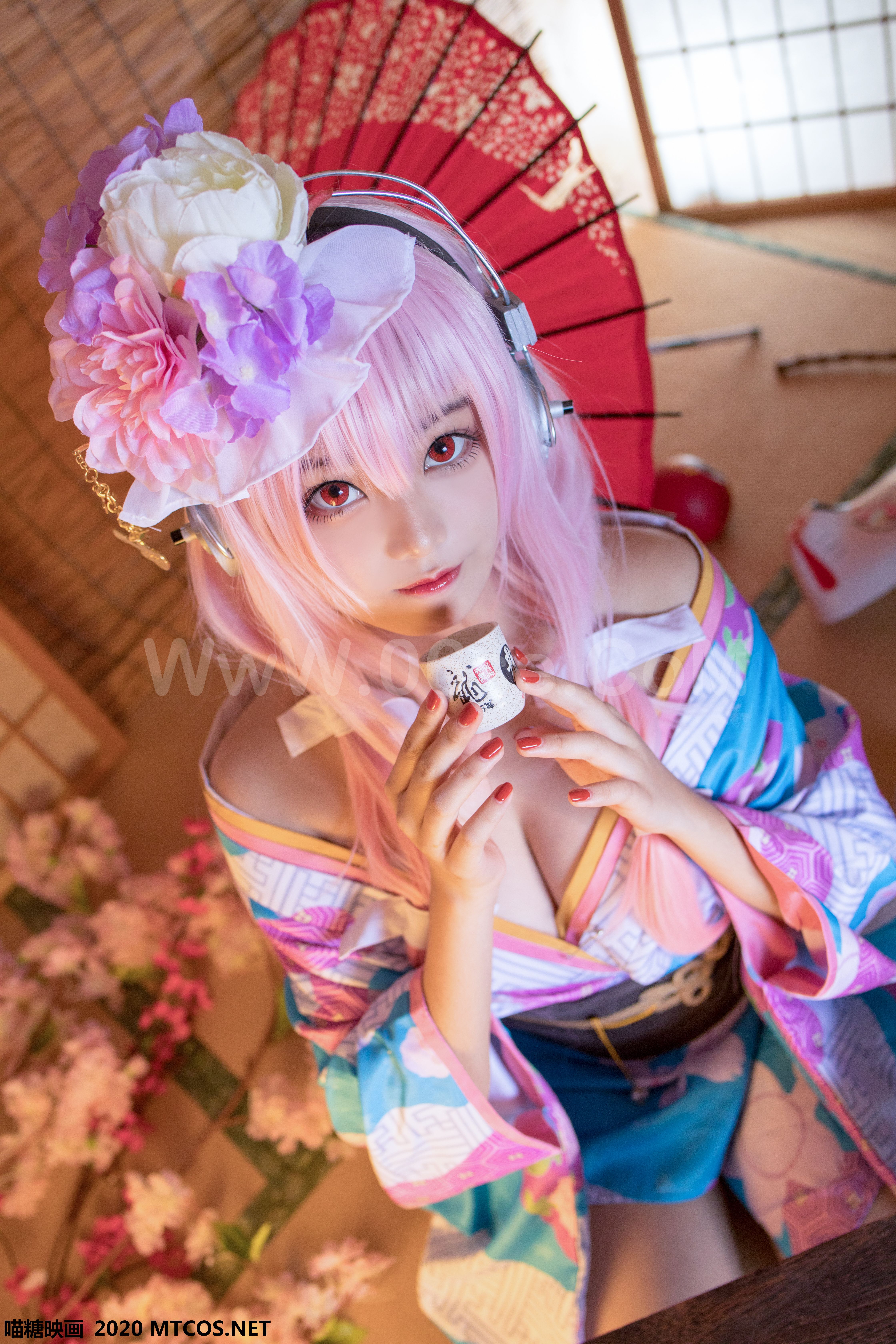 图片[9]-[MTCos] 喵糖映画 Vol.109 蜜汁猫裘 索尼子和服-六色网