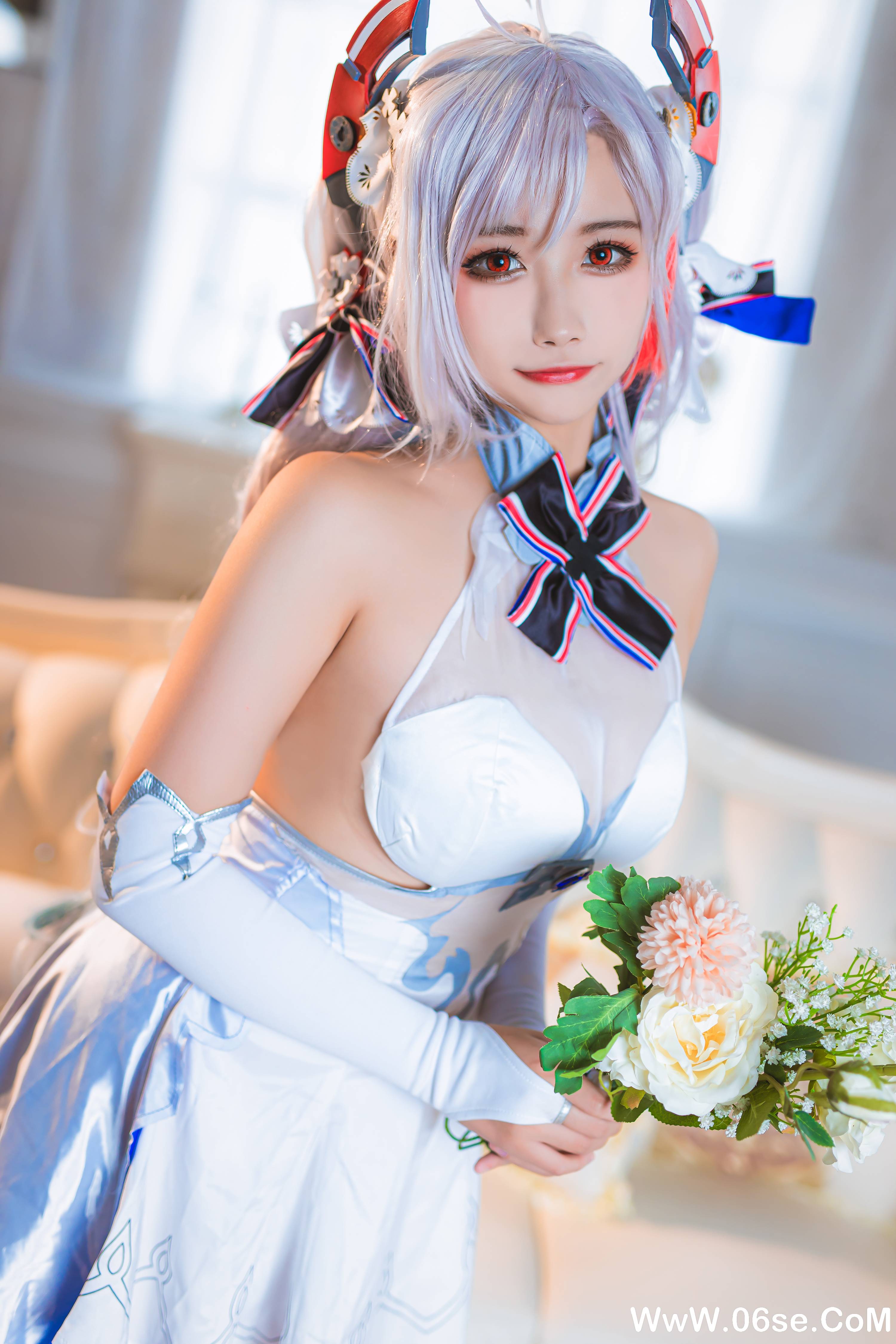 图片[17]-Momoko葵葵 NO.034 — 欧根之花嫁[20P109M]-六色网