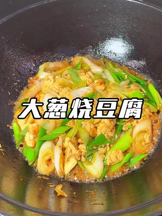 大葱烧豆腐 酱汁浓郁，葱香四溢，拌上大米饭太香啦#创作先锋冲刺计划第三季#